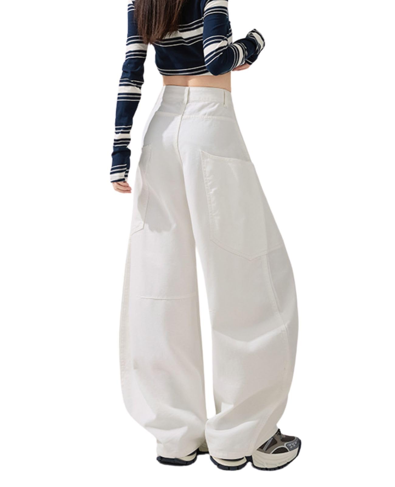 Baggy Jeans for Woman Men High Waisted Barrel Leg Jeans Casual Loose Denim Pants Streetwear Clothes