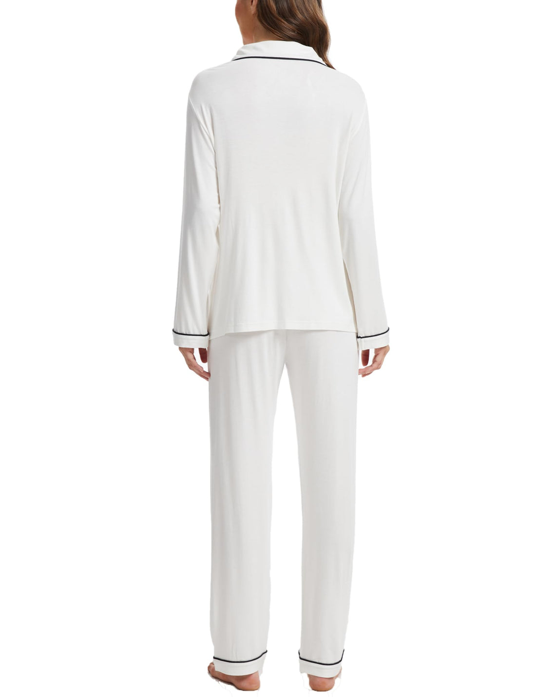Button Up Pajamas for Women Long Sleeve Sleepwear Soft Loungewear Ladies Pjs Set XS-XXL
