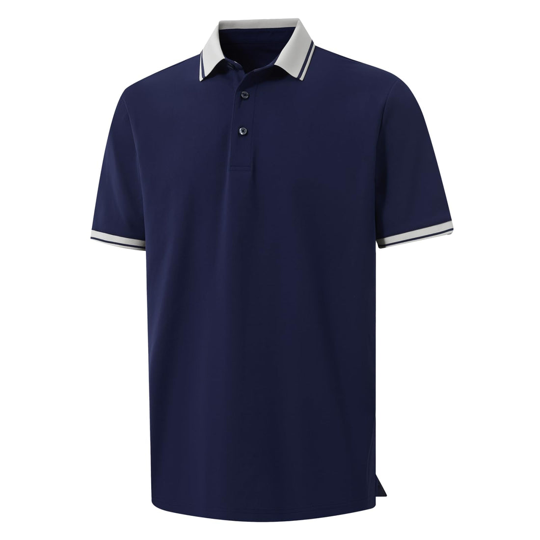 M MAELREG Golf Shirts for Men Short Sleeve with Contrast Collar & Cuffs Performance Dry Fit Stretch Solid Casual Polo Shirts
