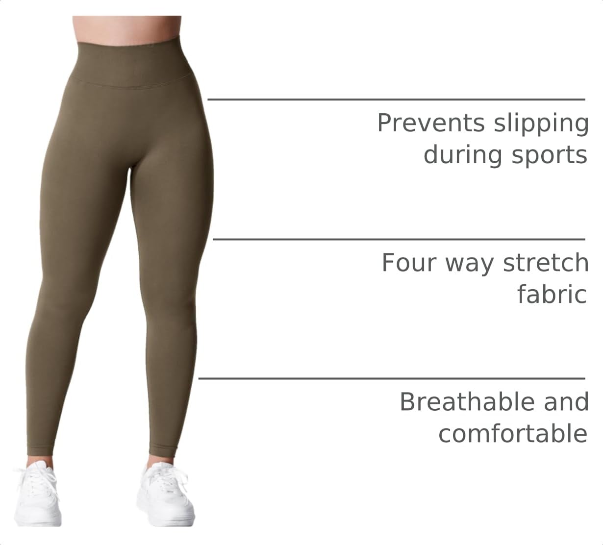 YEOREO CoreFlex Women Scrunch Workout Leggings High Waisted V Back Pants | Seamless, Gym, Yoga, Butt Lifting