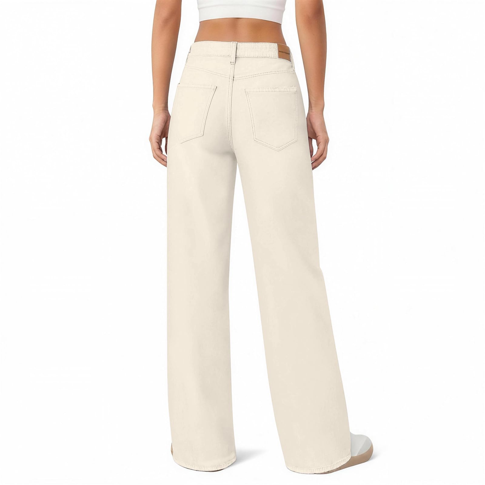 Women's Wide Leg Jeans High Waisted Baggy Straight Leg Loose Stretchy Casual Denim Pants