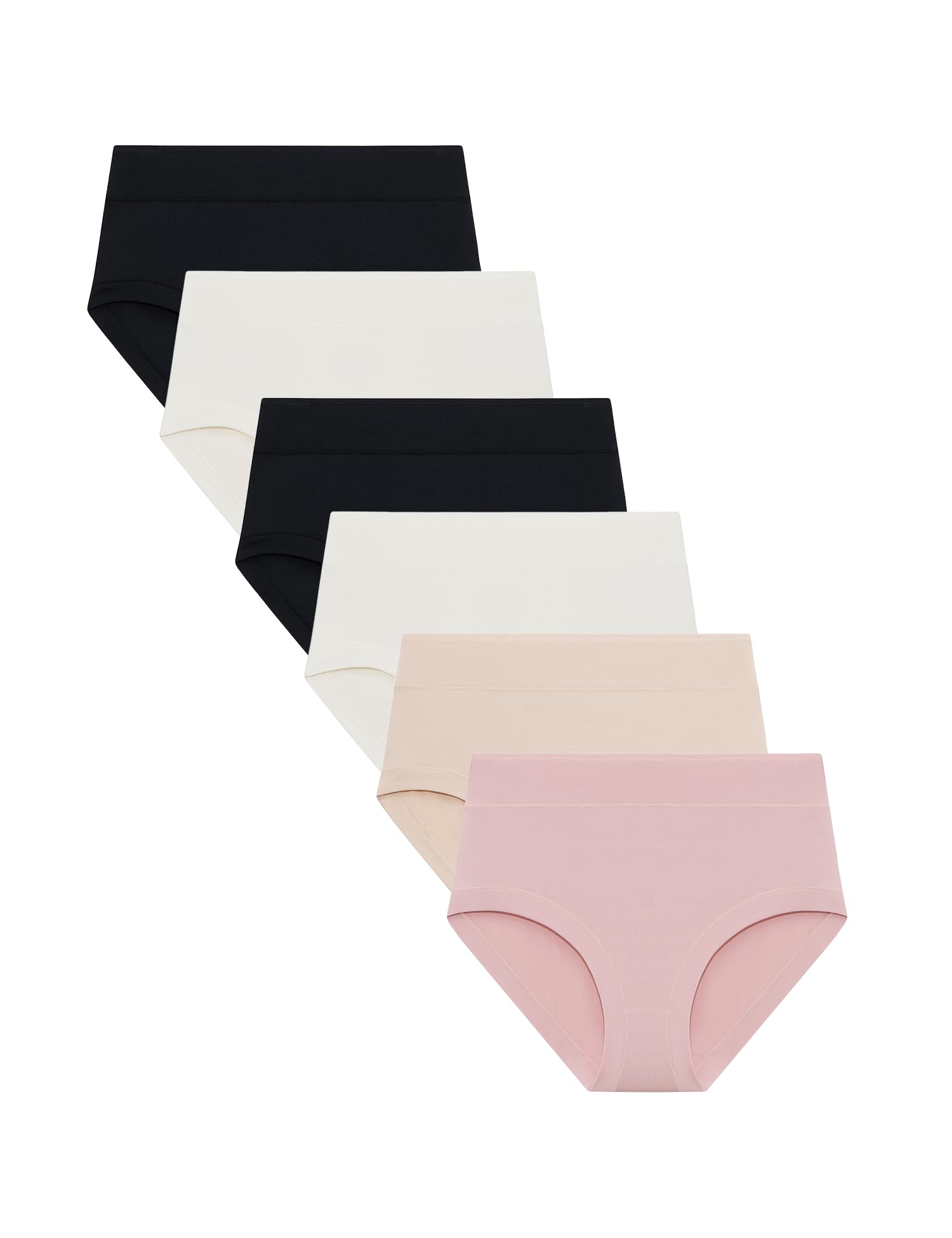 ANLIQI Women's Cotton Modal Ployamide Bikini Panties, Soft Moisture Wicking Hipster Briefs Undies for Ladies Multi-Pack