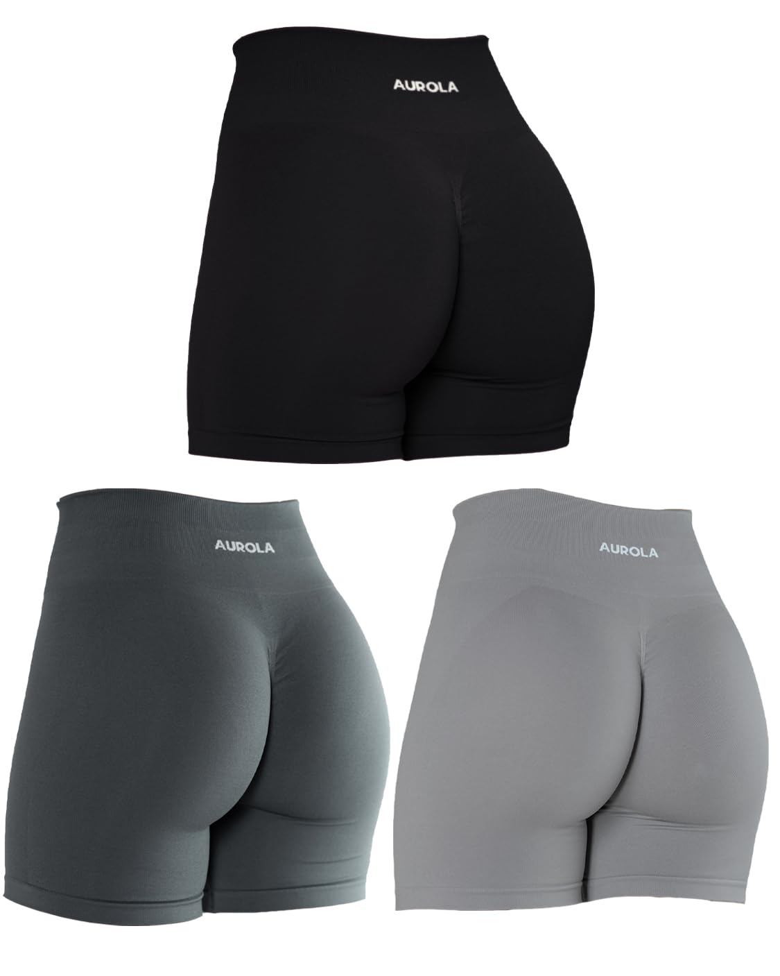 AUROLA Intensify Workout Shorts for Women Seamless Scrunch Short Gym Yoga Running Sport Active Exercise Fitness Shorts