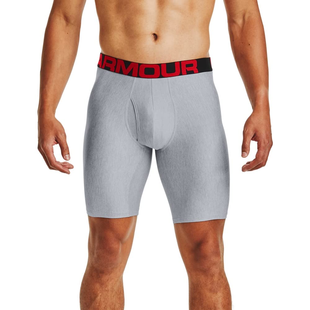 Under Armour Men's Performance Tech Long-Leg Boxerjock Brief Underwear, 9" Inseam, All-Day Comfort & Ultra-Soft, 3-Pack
