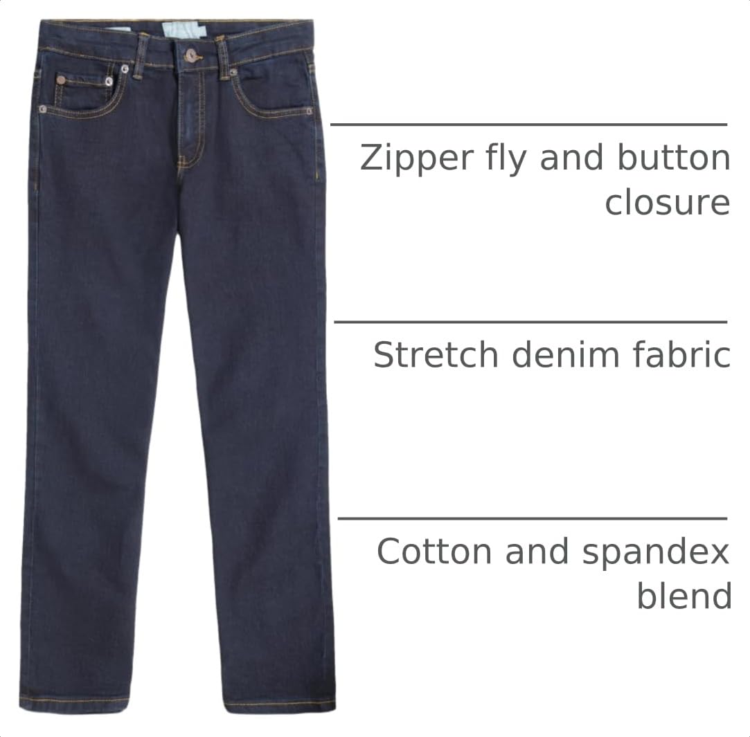 Lucky Brand Boys' Classic Fit Straight Leg Denim Jeans