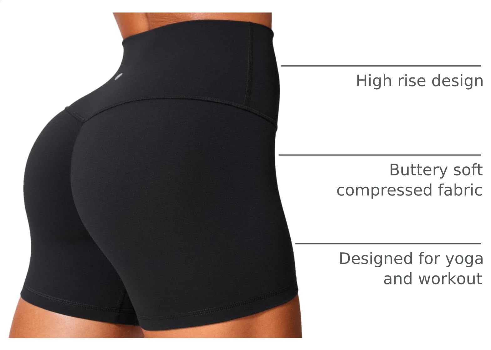 CRZ YOGA Secretsculpt Biker Shorts 4" | Booty Scrunch Butt, Butterlift, Buttery Soft, Moderate Compression, Workout, Pilates, No Front Seam, High Waist, for Women