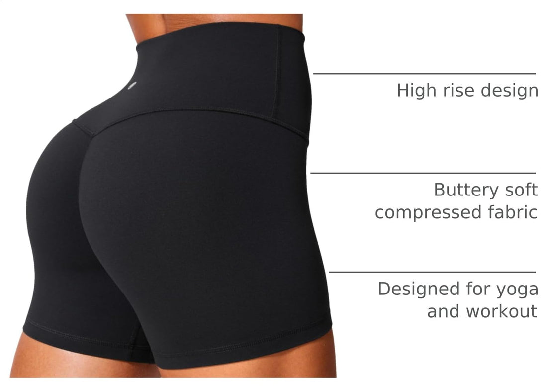 CRZ YOGA Secretsculpt Biker Shorts 4" | Booty Scrunch Butt, Butterlift, Buttery Soft, Moderate Compression, Workout, Pilates, No Front Seam, High Waist, for Women