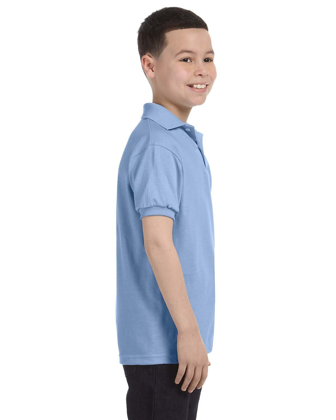 Hanes Boys' Short Sleeve Eco Smart Jersey Polo