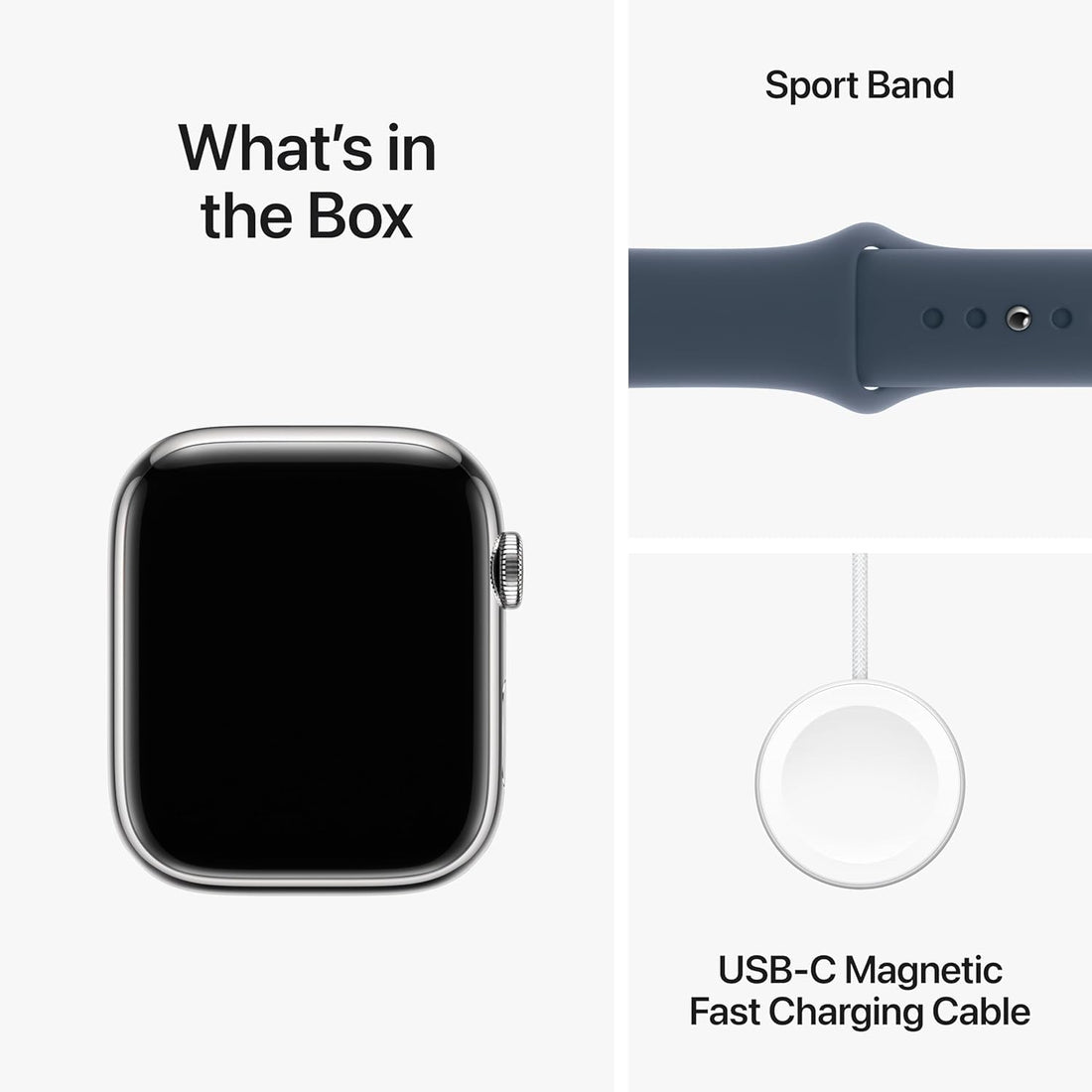 Apple Watch Series 9 [GPS + Cellular 45mm] Smartwatch with Silver Stainless Steel Case with Silver Milanese Loop. Fitness Tracker, Blood Oxygen & ECG Apps, Always-On Retina Display