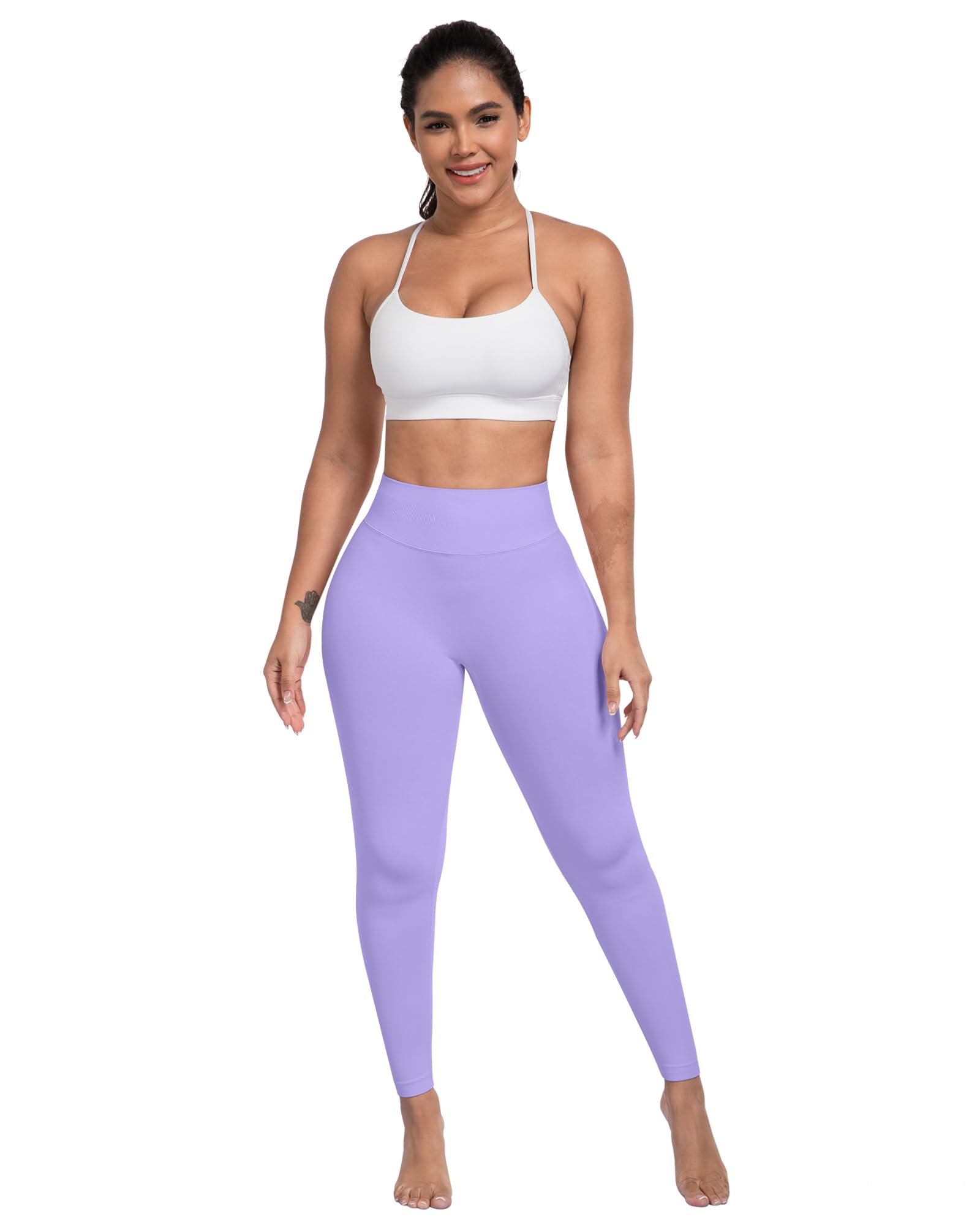 ATHVOTAR Workout Gym Leggings Women, High Waisted Seamless Butt Lifting Scrunch Butt Sports Leggings