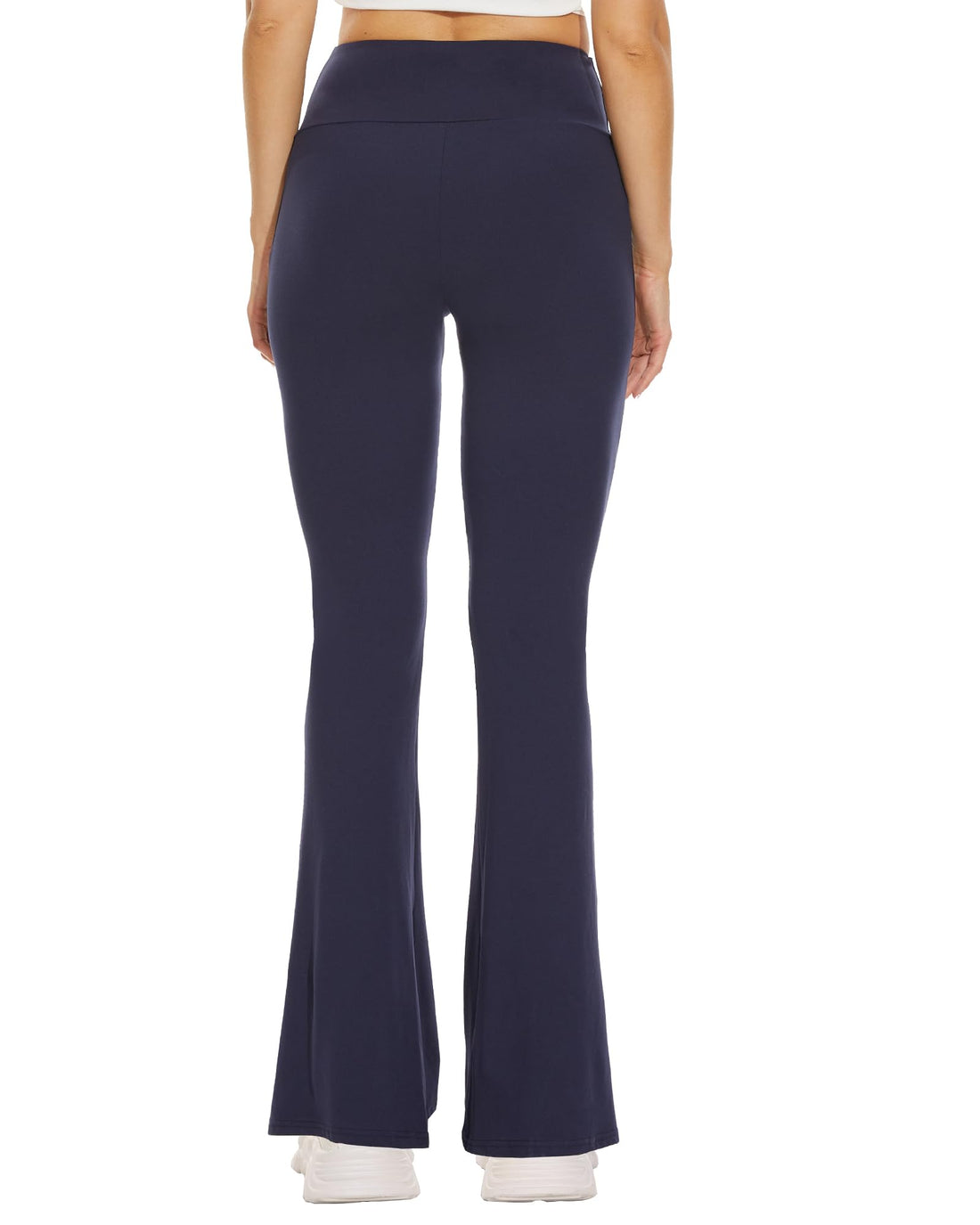 Sundwudu Black Flare Yoga Pants for Women - Soft High Waist Bootcut Leggings Tall & Long Bootleg Pants for Women