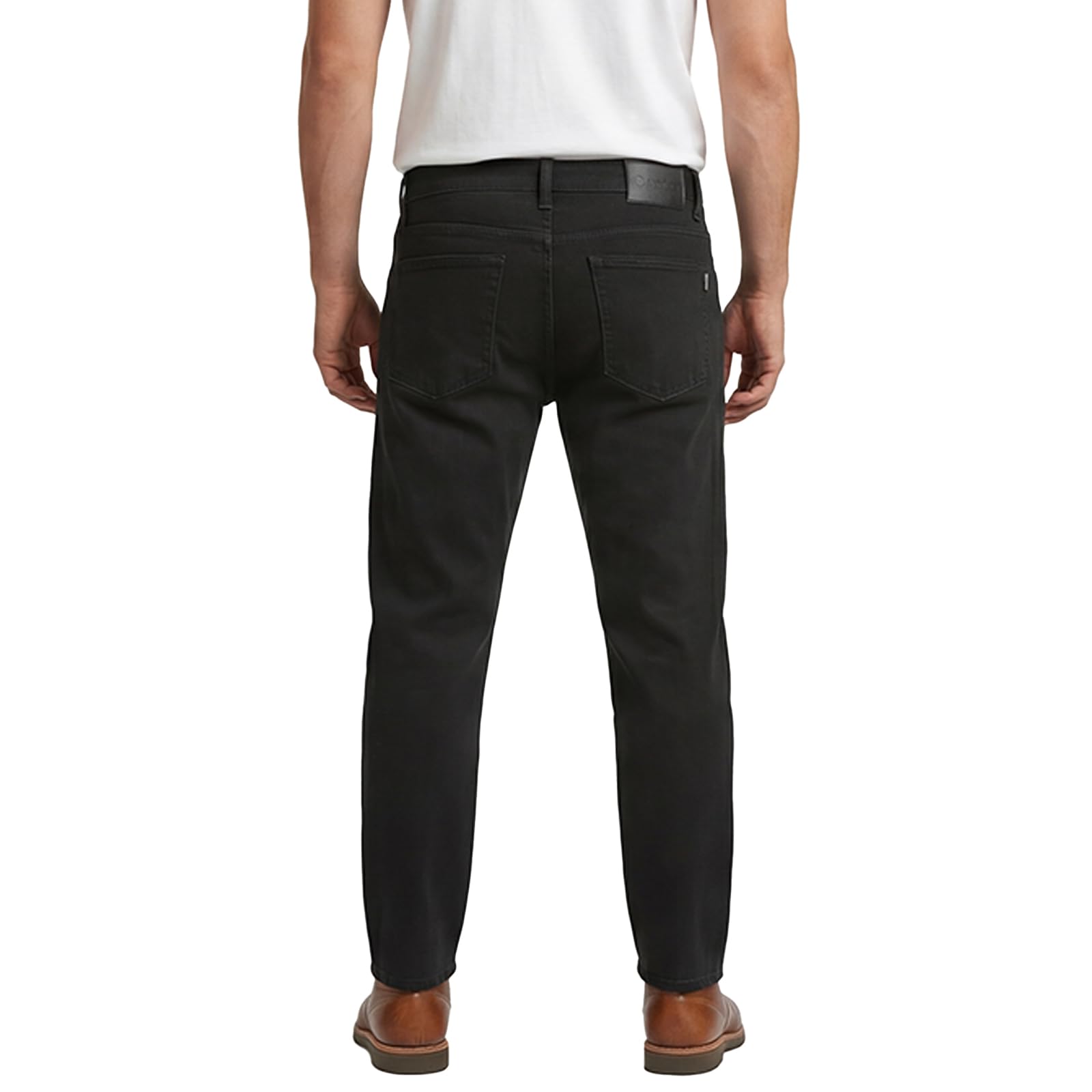 Fleece Lined Jeans Men Winter Stretch Denim Warm Pants Loose Casual Jeans