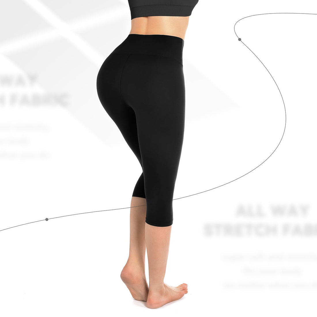 Walifrey Capri Leggings for Women, Buttery Soft High Waisted Leggings for Gym Yoga Workout