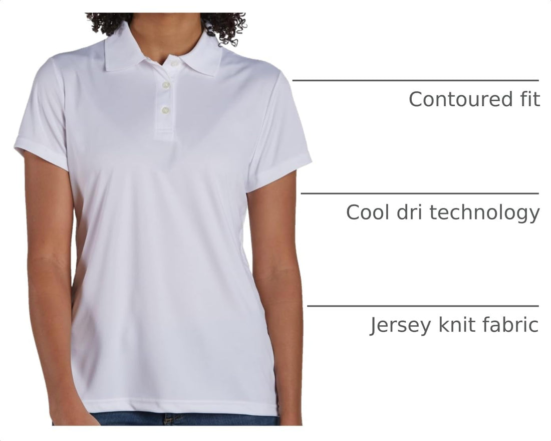 Hanes womens Performance Polo, Single or 3-Pack, Sport Cool DRI Moisture-Wicking Polo Shirt, 40+ UPF Protection