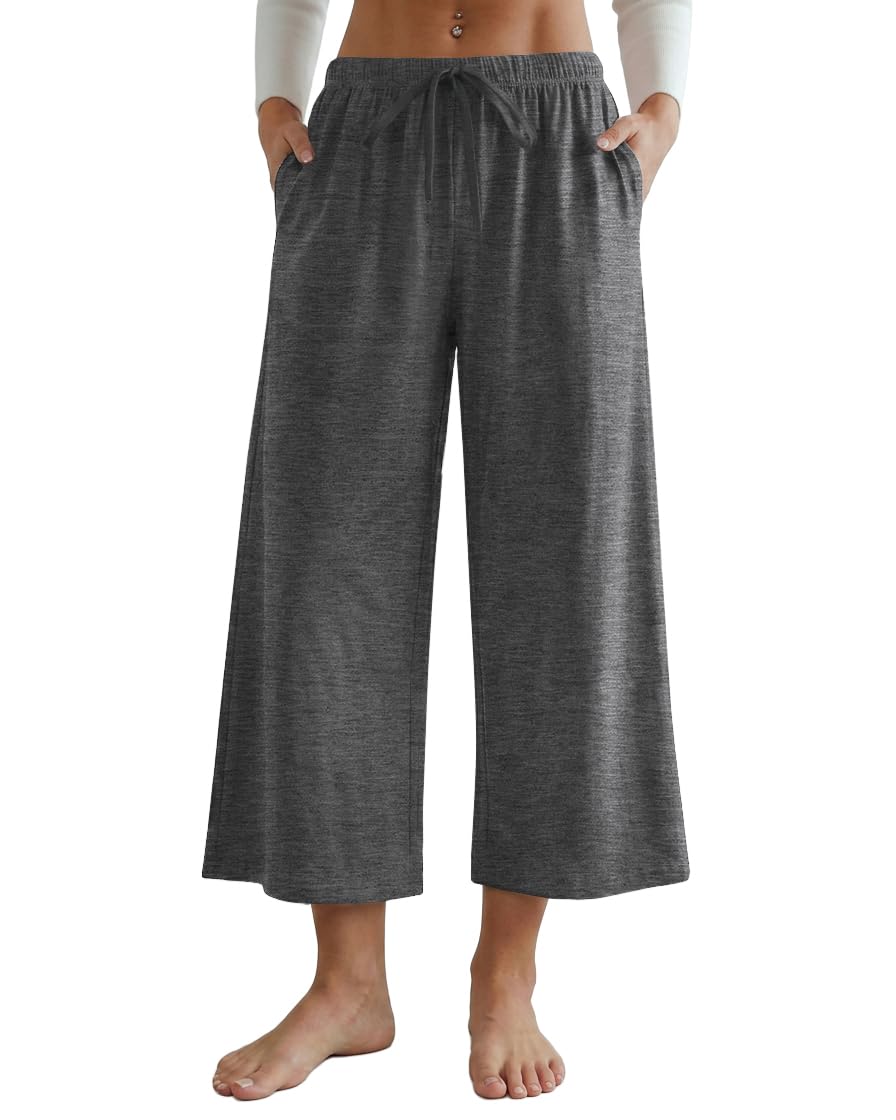 Women's Wide Leg Lounge Pants with Pockets 22/30 Inseam
