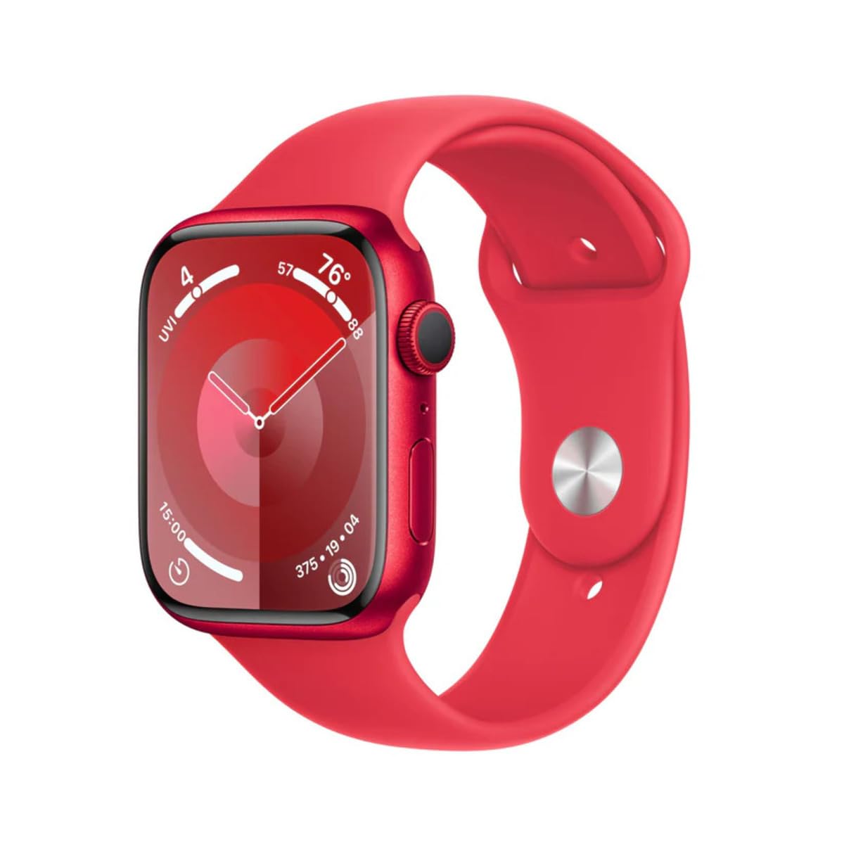 Apple Watch Series 9 [GPS, 45mm] - Starlight Aluminum Case with Starlight Sport Band, S/M (Renewed)