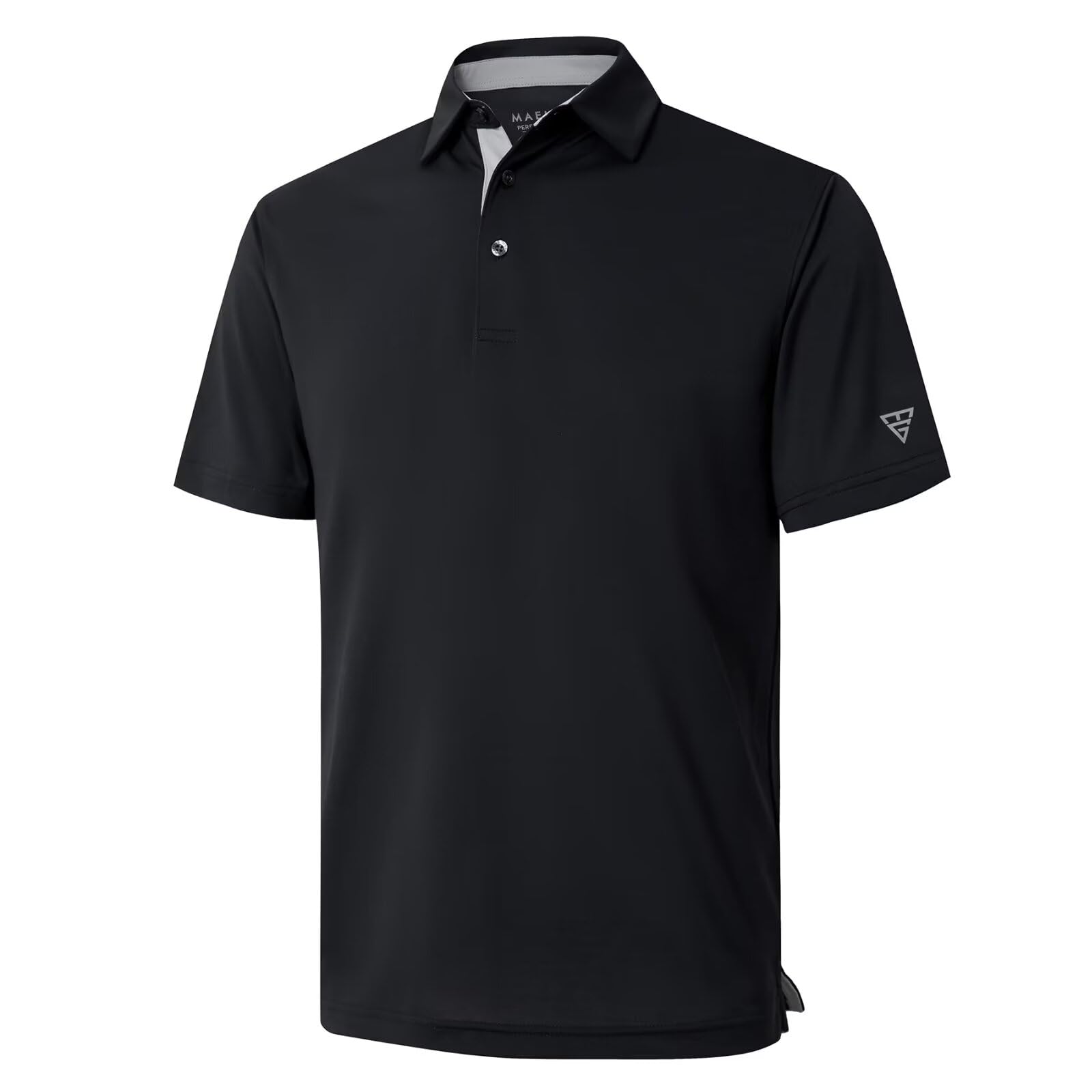 Mens Golf Shirt Short and Long Sleeve Moisture Wicking Dry Fit Performance Solid Casual Pique Golf Polo Shirts for Men