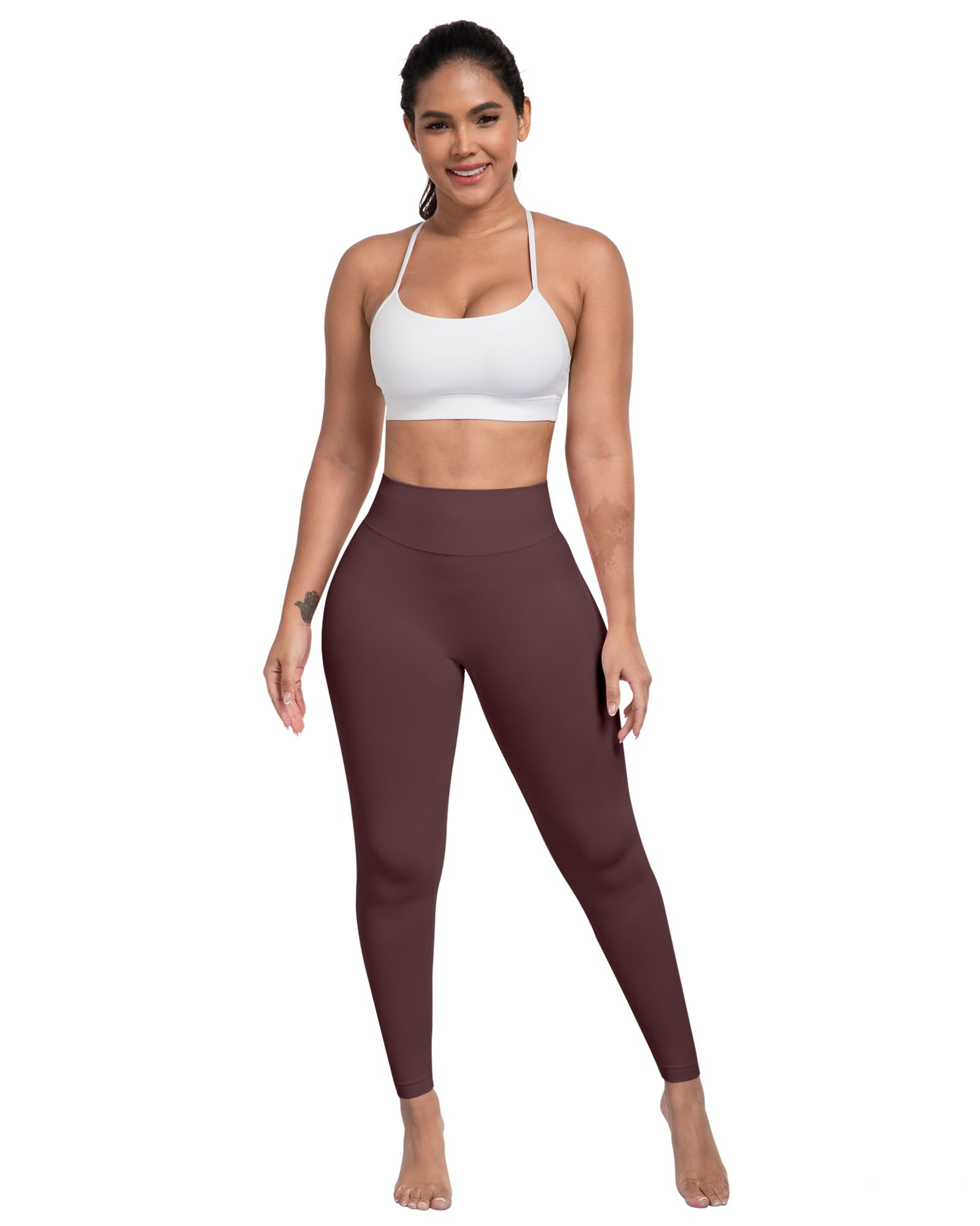 ATHVOTAR Workout Gym Leggings Women, High Waisted Seamless Butt Lifting Scrunch Butt Sports Leggings