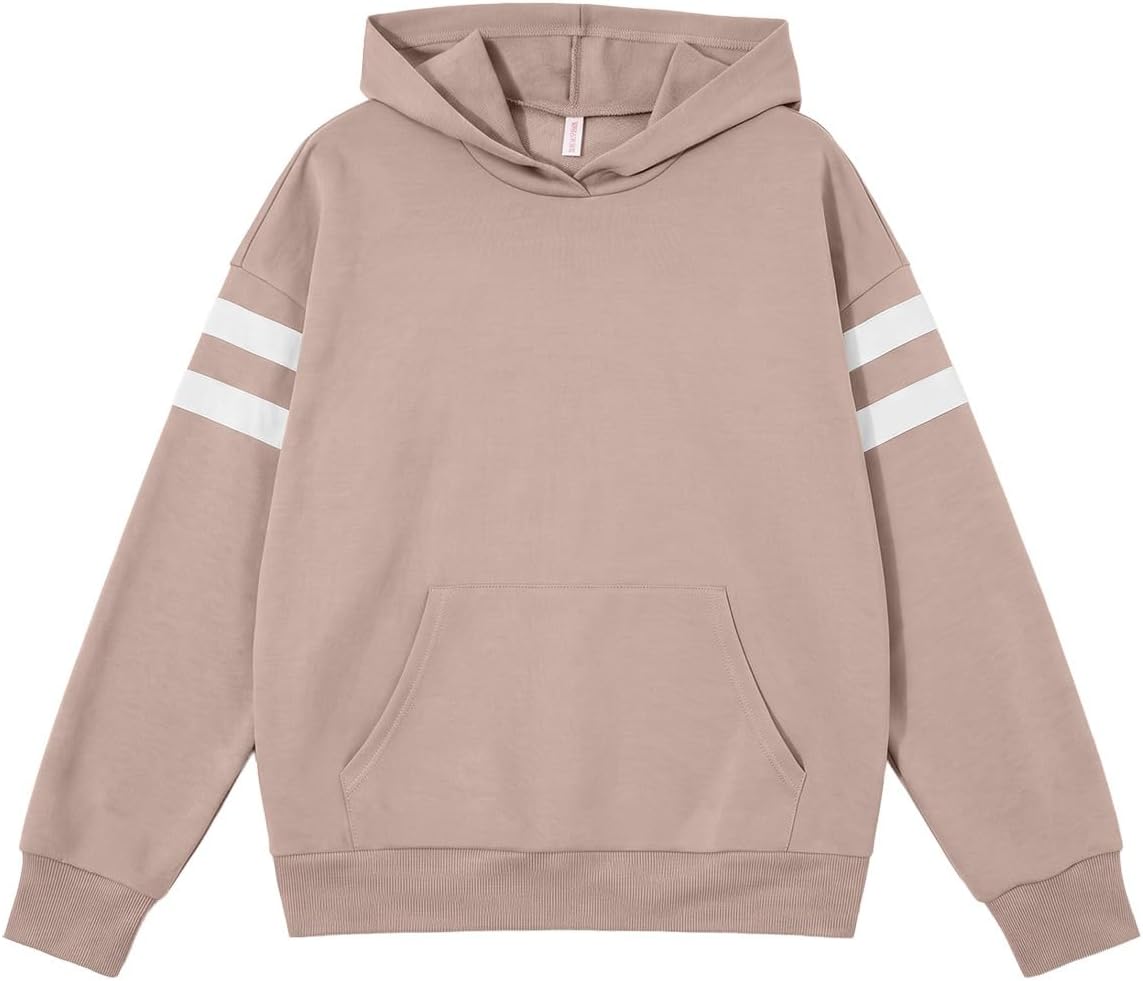 SHEWIN Womens Oversized Hooded Sweatshirt Varsity Pullover Hoodie | Loose baggy comfy hoodie, cute plain basic in 35% cotton, fall, back to school, travel, workout, athleisure