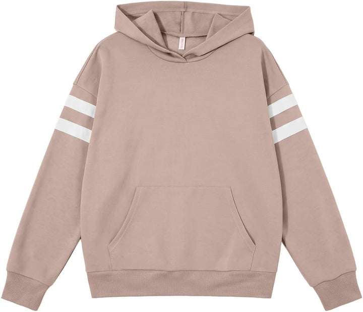 SHEWIN Womens Oversized Hooded Sweatshirt Varsity Pullover Hoodie | Loose baggy comfy hoodie, cute plain basic in 35% cotton, fall, back to school, travel, workout, athleisure