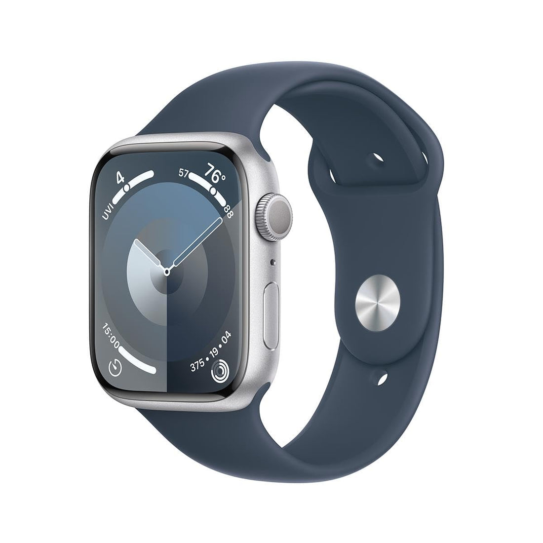 Apple Watch Series 9 [GPS 45mm] Midnight Aluminum Case with Midnight Sport Band M/L (Renewed)