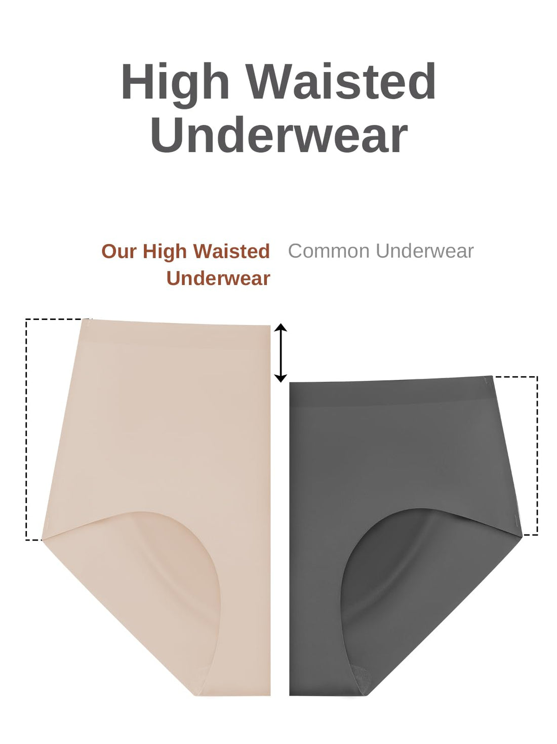 Cuweni Womens Underwear Seamless High Waisted Briefs Silky Stretch No Show Breathable Full Coverage Ladies Panties 6 Pack