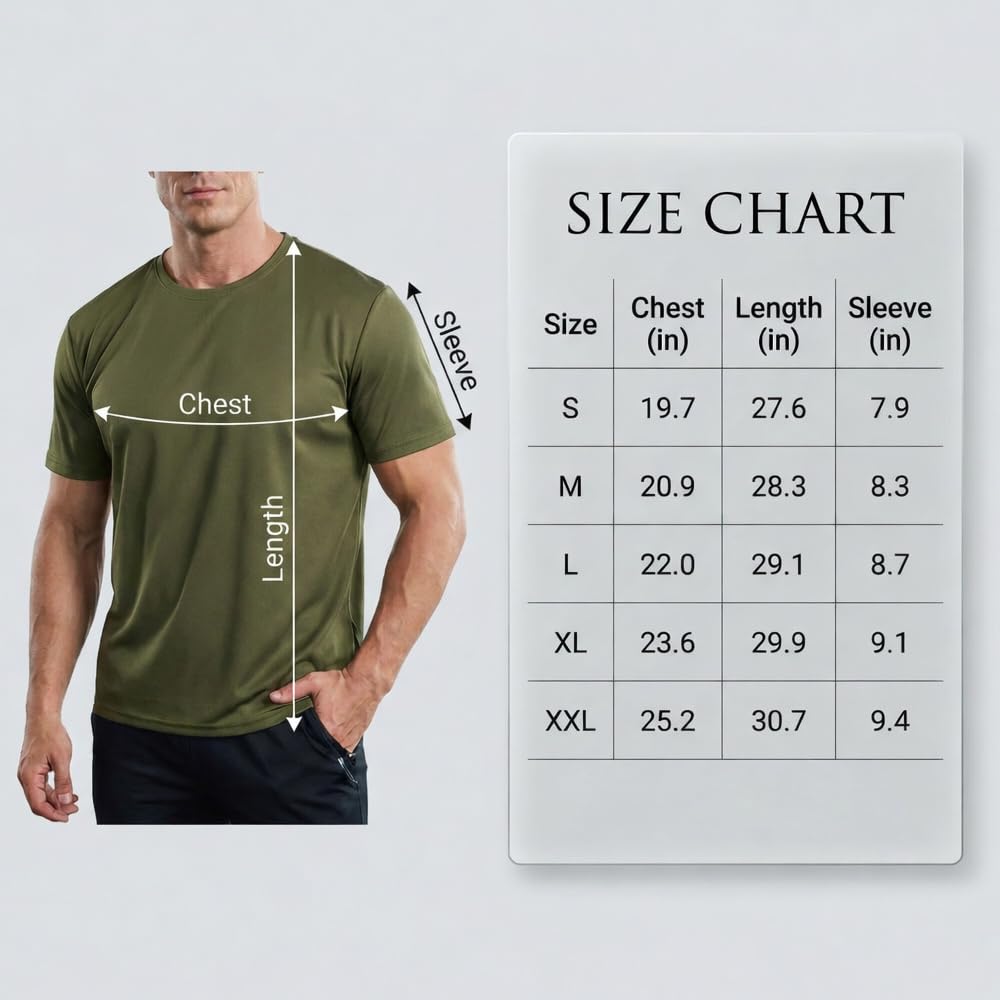 2Pcs Men's Short-Sleeve Sports T-Shirts, Quick-Drying and Breathable Tops for Gym, and Running