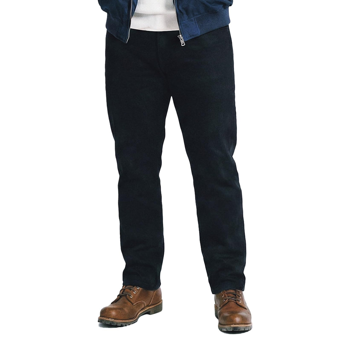 Fleece Lined Jeans Men Winter Stretch Denim Warm Pants Loose Casual Jeans