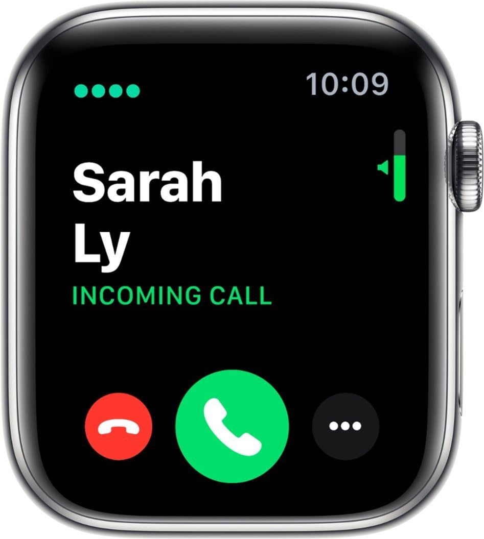 Apple Watch Series 5 (GPS, 44MM) - Space Gray Aluminum Case with Black Sport Band (Renewed)