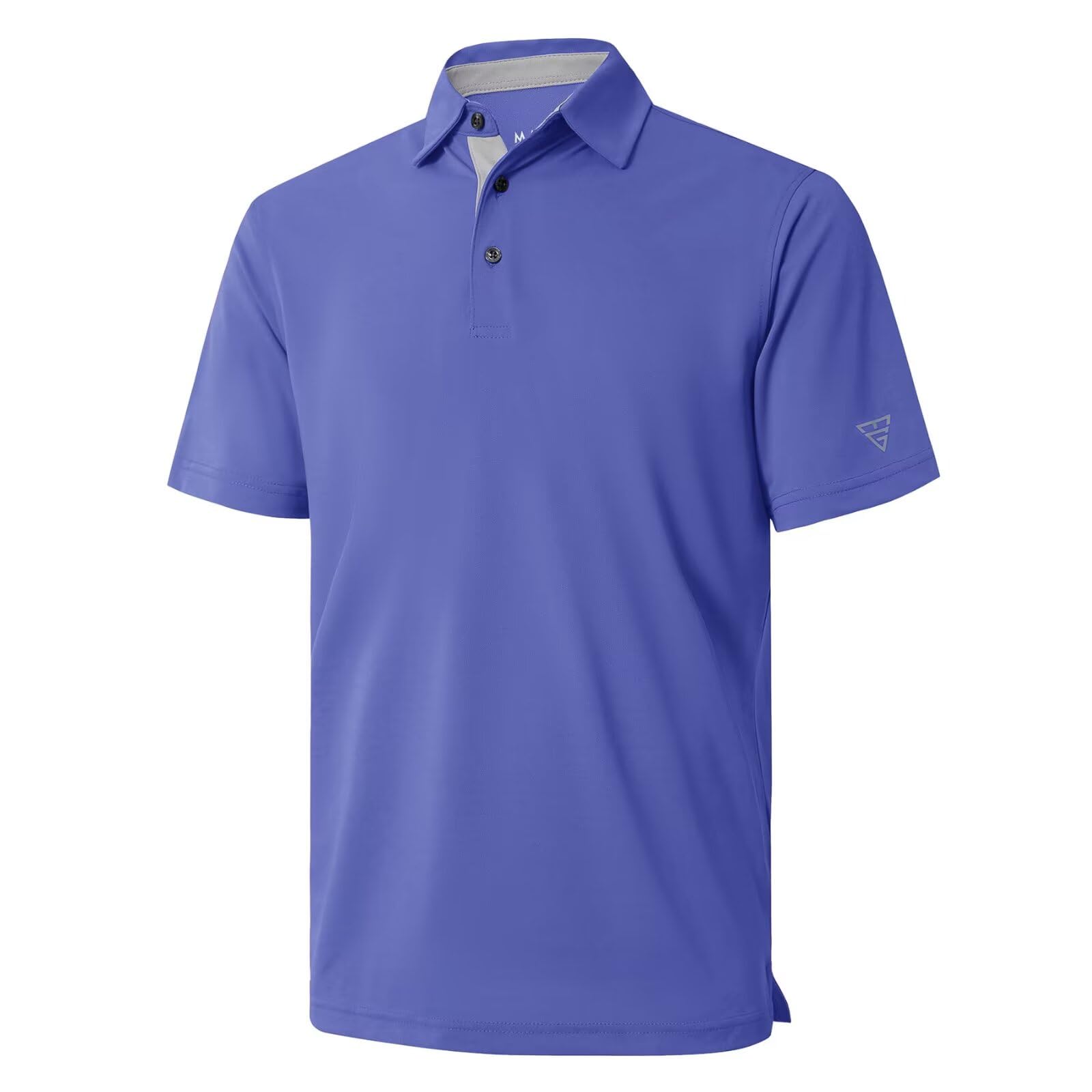 Mens Golf Shirt Short and Long Sleeve Moisture Wicking Dry Fit Performance Solid Casual Pique Golf Polo Shirts for Men