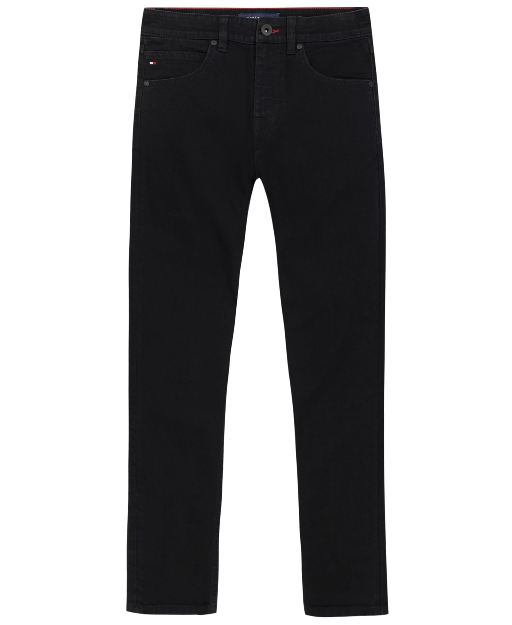 Tommy Hilfiger Boys' 5-Pocket Stretch Slim Straight Leg Denim Jean, Zipper Fly & Button Closure
