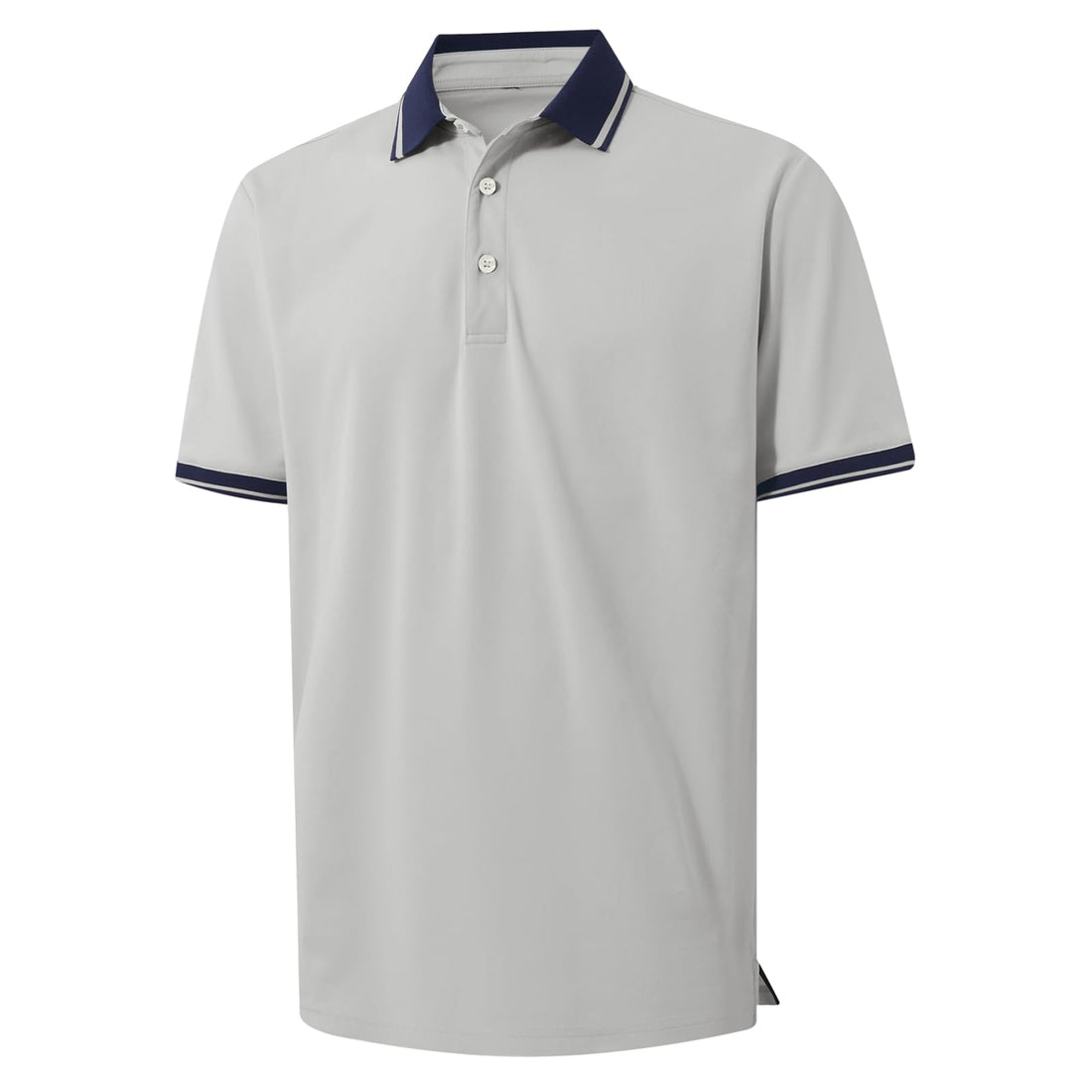 M MAELREG Golf Shirts for Men Short Sleeve with Contrast Collar & Cuffs Performance Dry Fit Stretch Solid Casual Polo Shirts