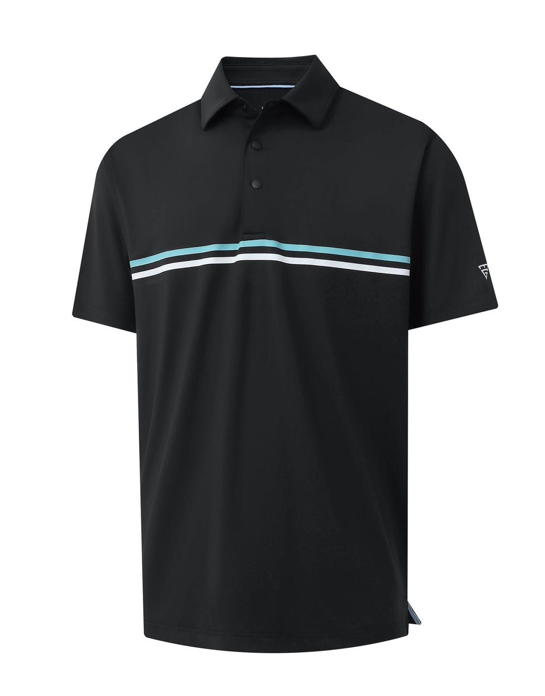 M MAELREG Mens Golf Shirts Short Sleeve Chest Print Stripe Moisture Wicking Dry Fit Casual Collared Mens Polo Shirts