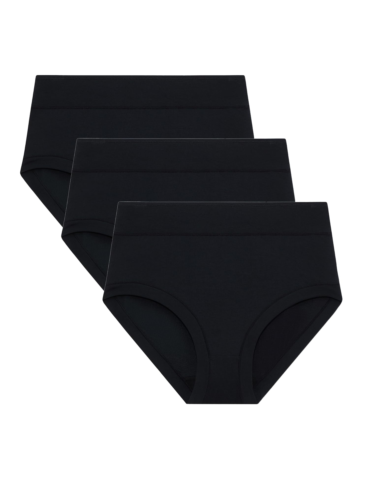 ANLIQI Women's Cotton Modal Ployamide Bikini Panties, Soft Moisture Wicking Hipster Briefs Undies for Ladies Multi-Pack