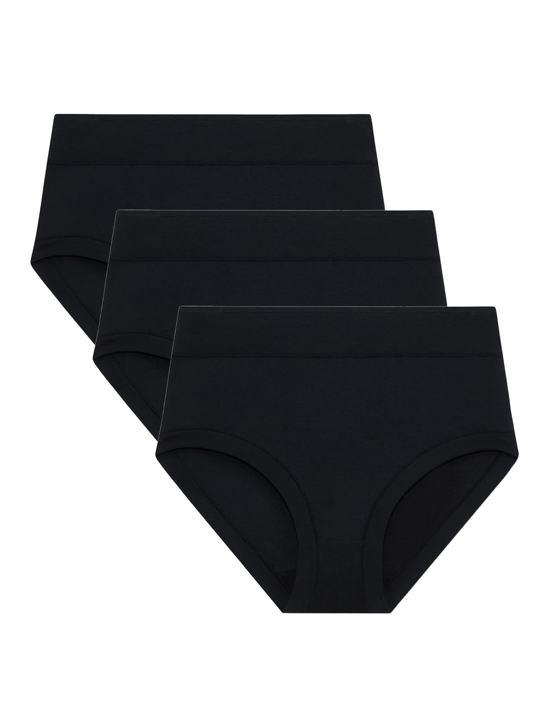 ANLIQI Women's Cotton Modal Ployamide Bikini Panties, Soft Moisture Wicking Hipster Briefs Undies for Ladies Multi-Pack