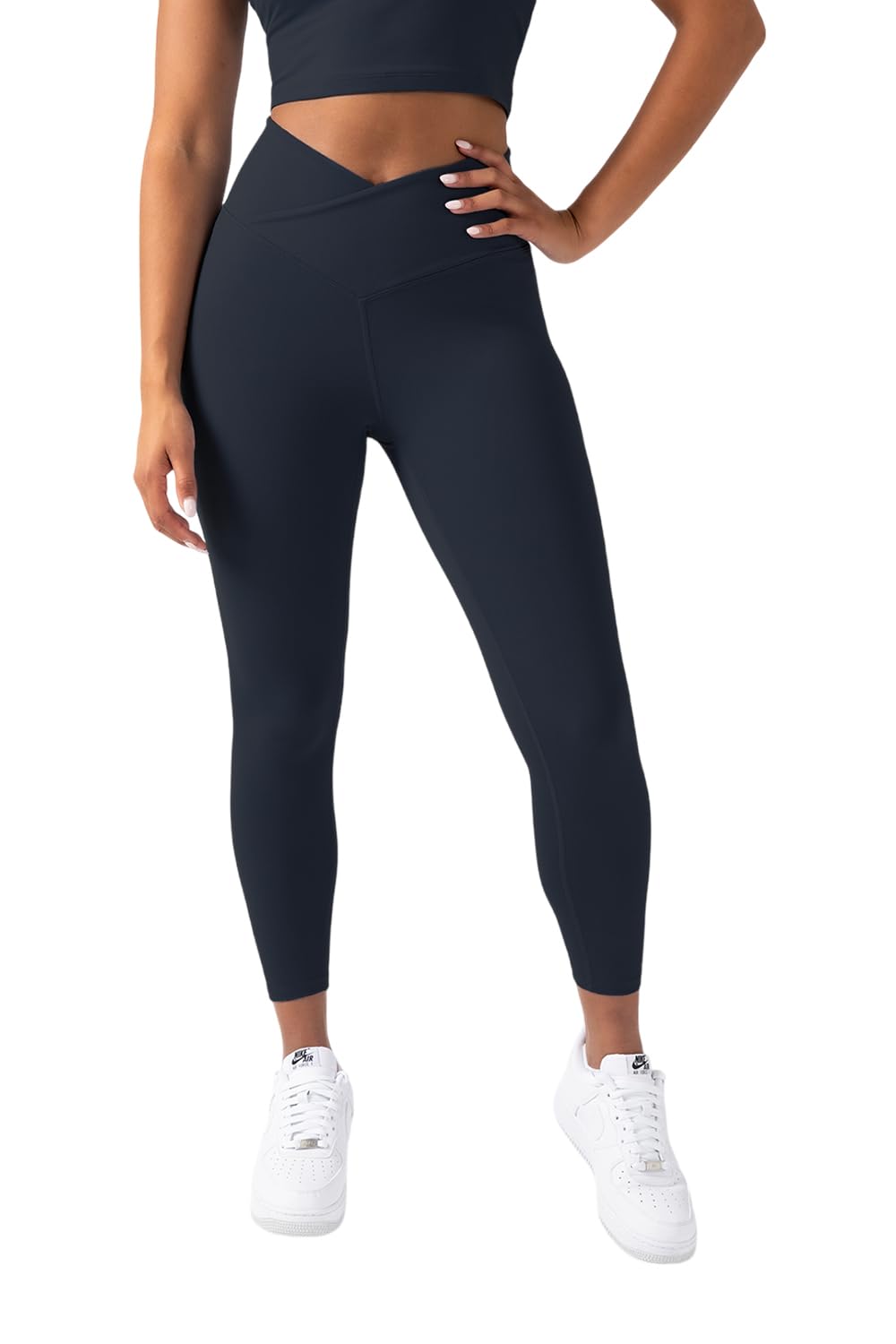 YITTY Active Women's Ultraluxe Crossover High-Waist Legging, Athleisure, 4-Way-Stretch
