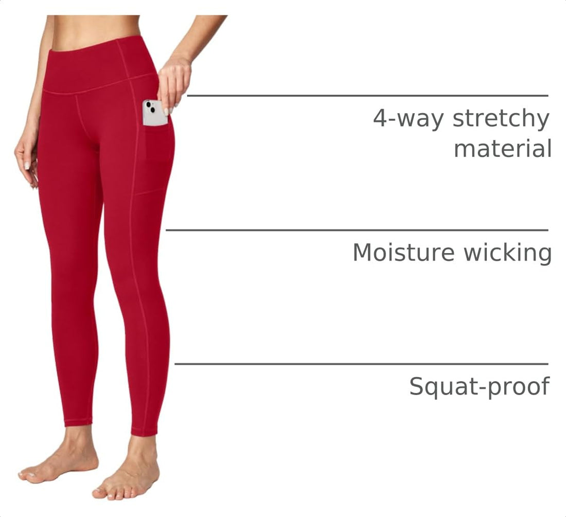 Ewedoos Women's Yoga Pants with Pockets Leggings for Women Tummy Control Workout Leggings for Women Compression Leggings
