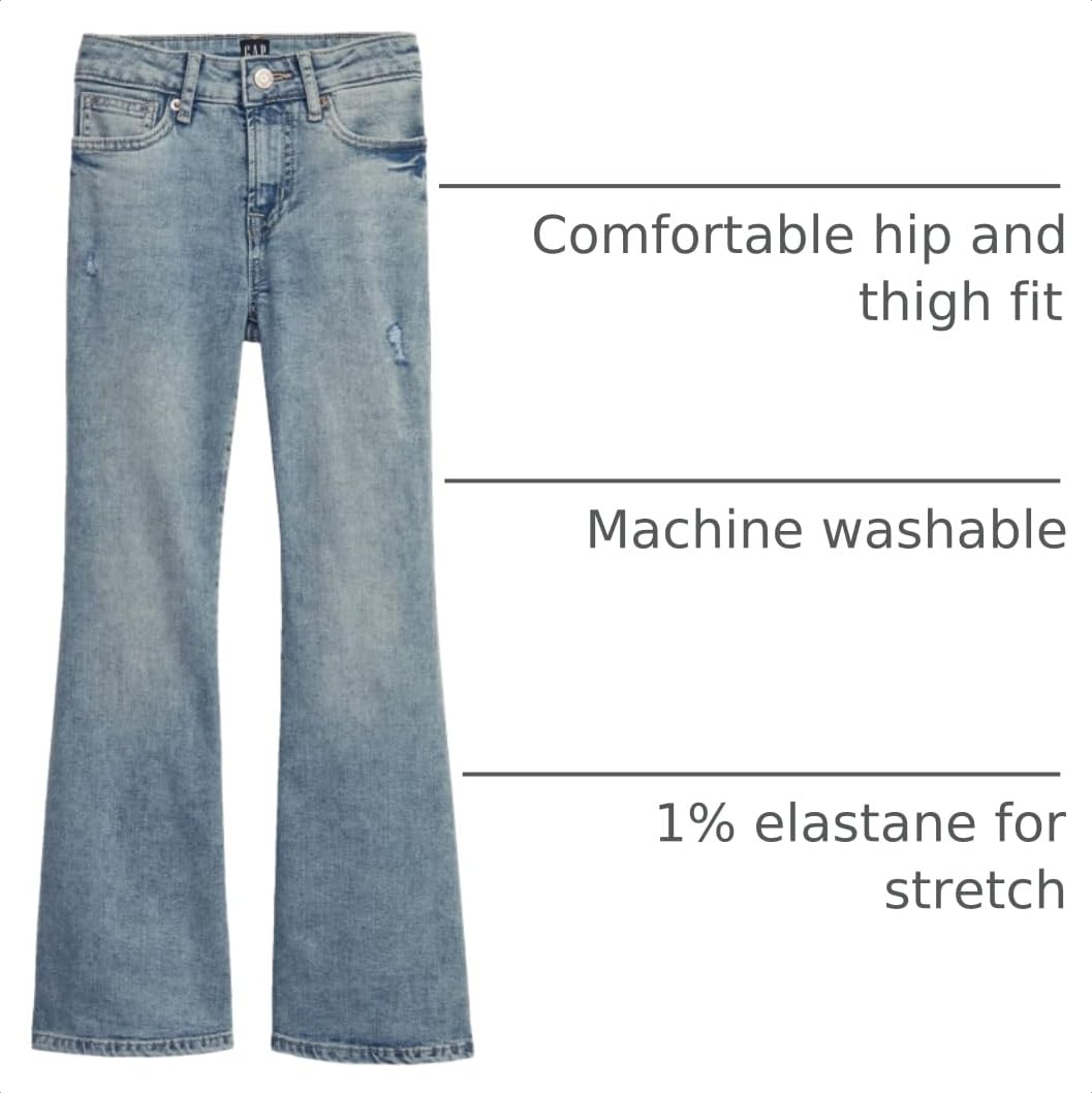 Gap Girls' High Rise Flare Jeans