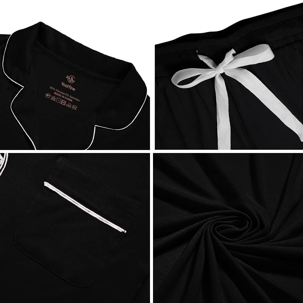 Button Up Pajamas for Women Long Sleeve Sleepwear Soft Loungewear Ladies Pjs Set XS-XXL