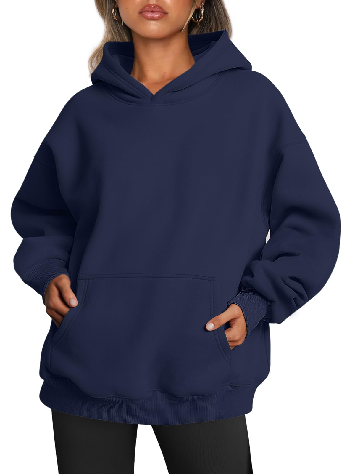 Trendy Queen Women Oversized Hoodies Fall Outfits | Gentle Skin Feel, Aesthetic Drop Shoulder, Large Kangaroo Pocket, Seamless Daily Outfit Match