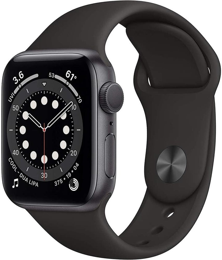Apple Watch Series 6 (GPS + Cellular, 40mm) - Space Gray Aluminum Case with Black Sport Band (Renewed)