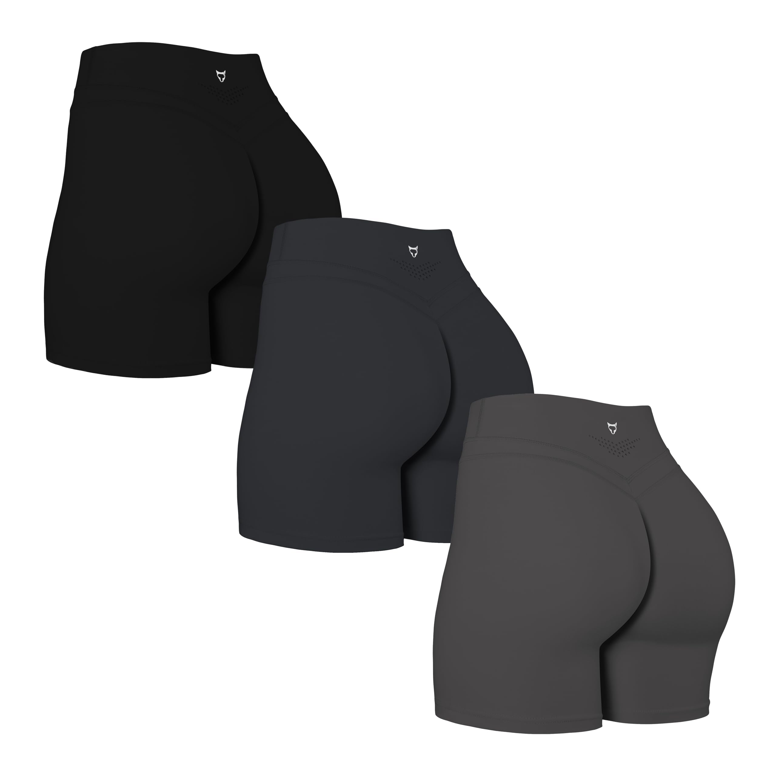 TomTiger Yoga Shorts for Women Tummy Control High Waist Biker Shorts Exercise Workout Curve Lifting Tights Short Pants