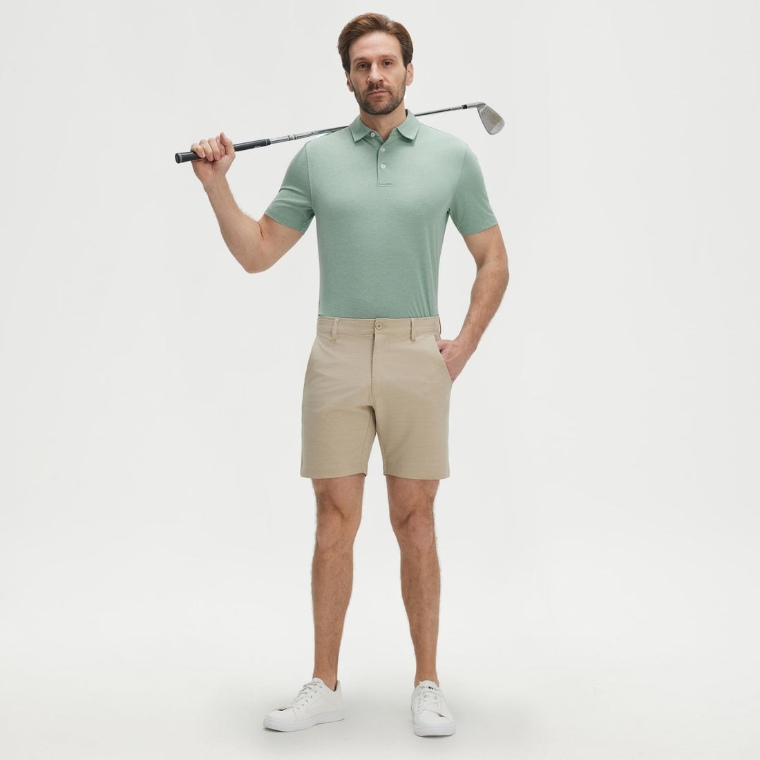 M MAELREG Men‘s Golf Shirts Short Sleeve Ultra-Light Soft Performance Quick Dry Athletic with UPF 30+ Polo Shirts for Men