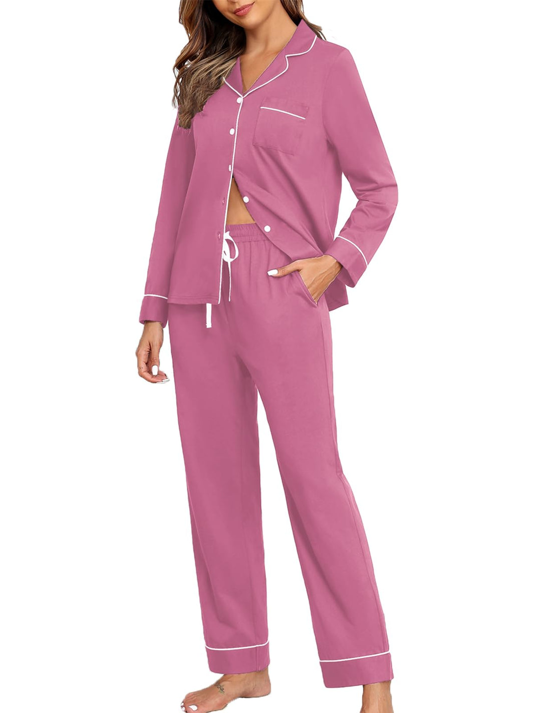 Veseacky Womens Pajamas Sets Lounge Sets for Women with Pockets for Home and Pajama Parties Suitable for all Seasons