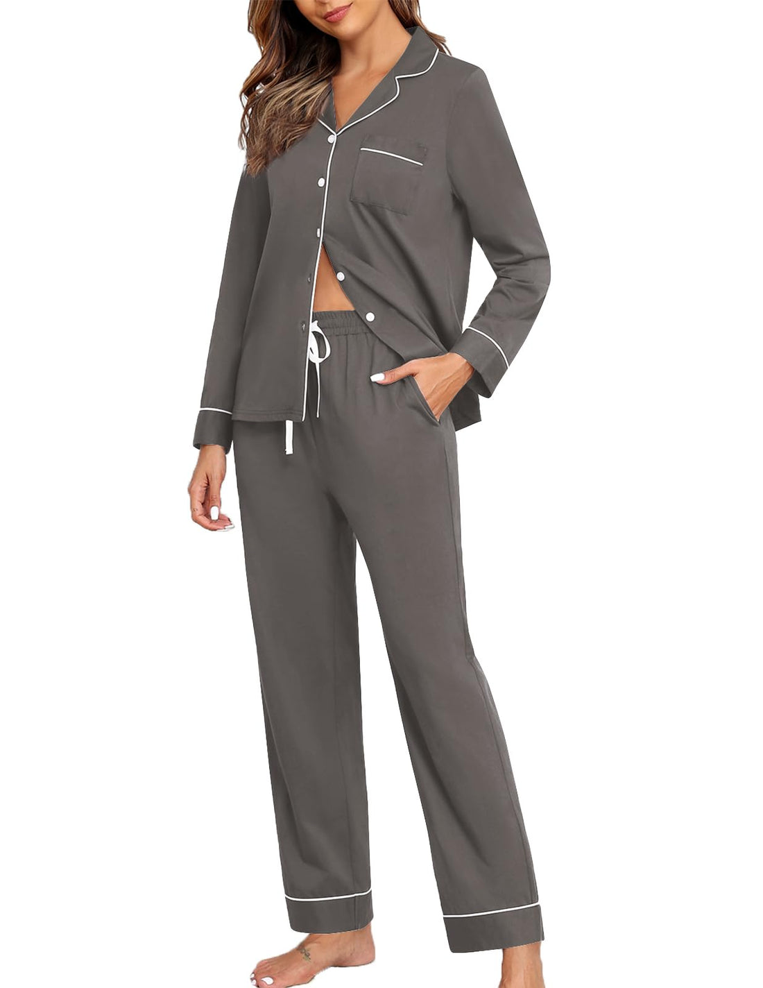 Veseacky Womens Pajamas Sets Lounge Sets for Women with Pockets for Home and Pajama Parties Suitable for all Seasons
