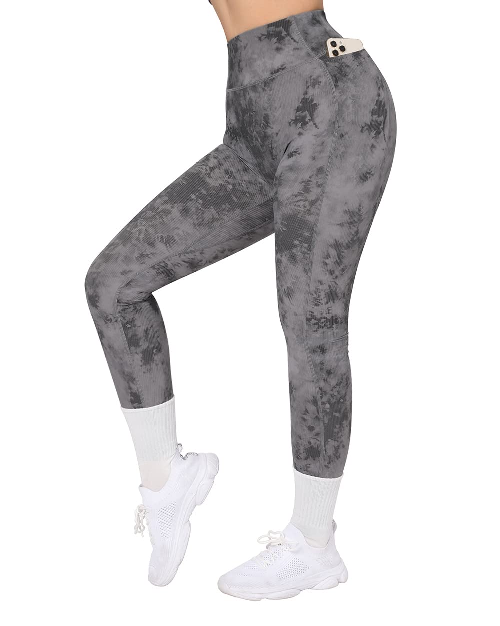 SUUKSESS Women Ribbed Seamless Leggings High Waisted Workout Gym Yoga Pants