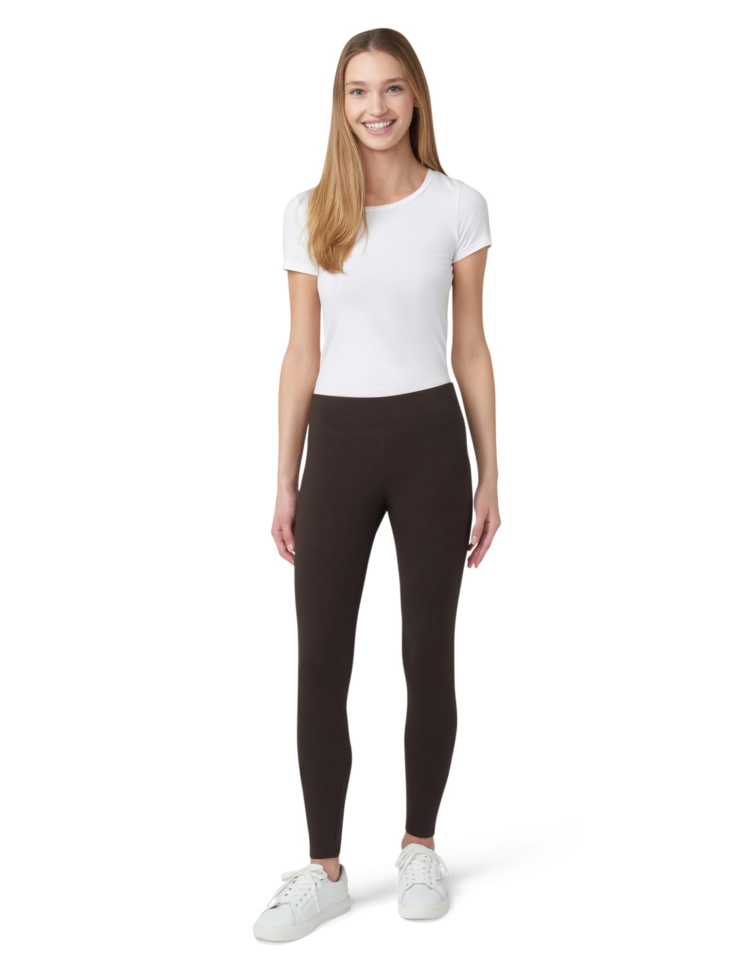 HUE Women’s Cotton Ultra Legging with Wide Waistband, Available in Capri and Legging Length