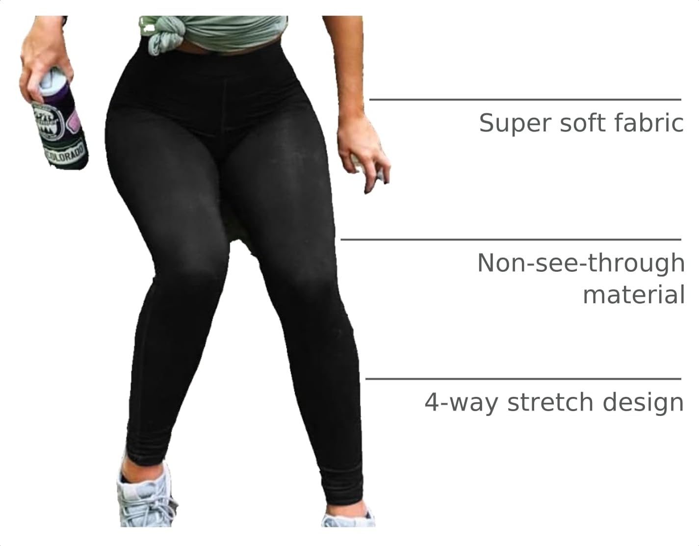 Syrinx 7 Pack Leggings for Women - High Waisted Tummy Control Soft Yoga Pants for Workout Running