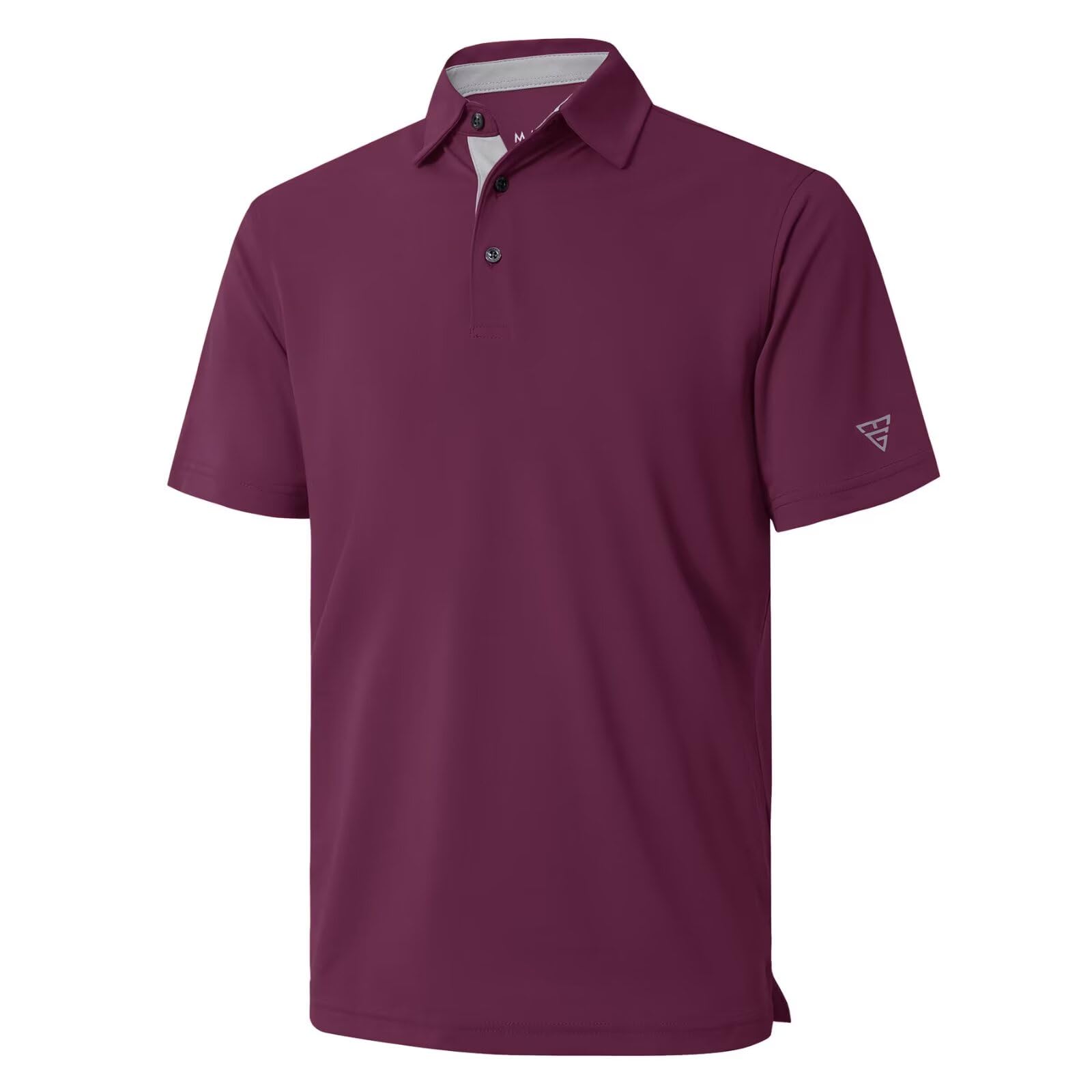 Mens Golf Shirt Short and Long Sleeve Moisture Wicking Dry Fit Performance Solid Casual Pique Golf Polo Shirts for Men