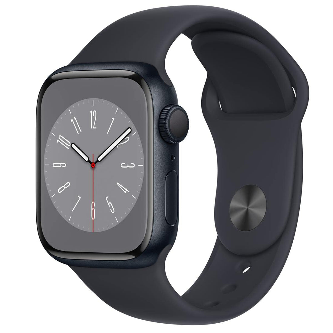 Apple Watch Series 8 [GPS, 45mm] - Midnight Aluminum Case with Midnight Sport Band, M/L (Renewed)